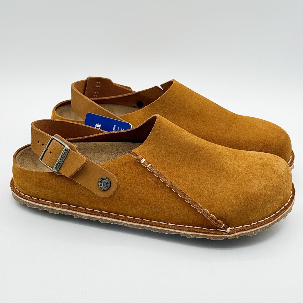 Birkenstock Lutry Suede Clogs 'Mink' / Size 43 (Mens 10) / Regular Width - New